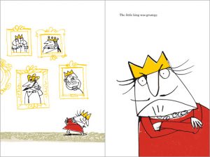 illustration Grumpy Little King is grumpy indeed